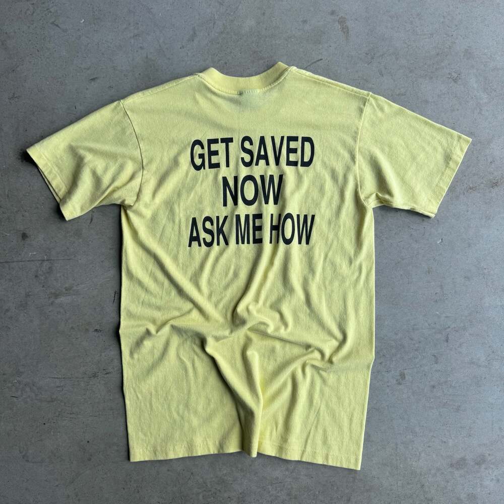 Vintage 1988 Nite Life Christian Jesus Saves Graphic T-Shirt